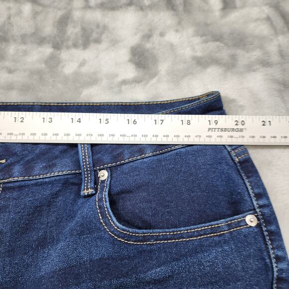 No Boundaries Jeans Womens 20 Blue Dark Wash High Rise Bootcut Stretch Casual - Picture 8 of 12